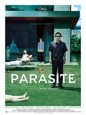 Parasite poster, directed by Bong Joon-ho