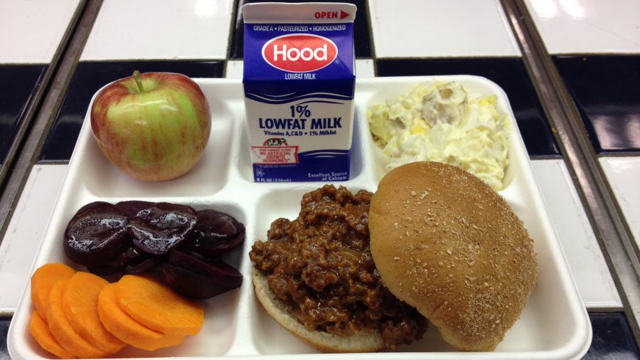 A lunch served by the Yarmouth, Maine, School Department on Sept. 26, 2014, featured Sloppy Joes made with Maine beef and local beets, carrots, apples and potato salad. More than 80 percent of Maine schools said they served local foods in a survey conducted by the USDA.